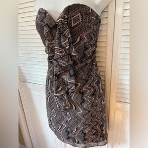 Guess Los Angeles Strapless Mini Dress Purple black Size 7